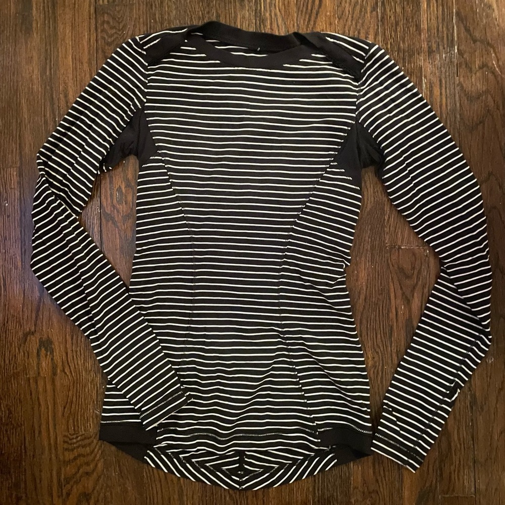LULULEMON STRIPED LONG SLEEVE SHIRT